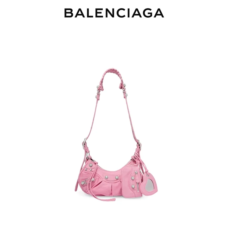 BALENCIAGA巴黎世家LE CAGOLE女士手提單肩機車包腋下包半月包餃子包