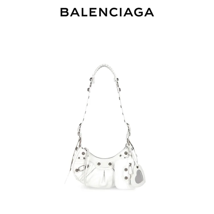 BALENCIAGA巴黎世家LE CAGOLE女士手提單肩機車包腋下包半月包餃子包