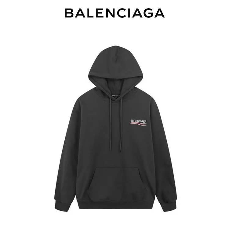 BALENCIAGA巴黎世家經典帽T波浪可樂標衛衣連帽衫 男女同款