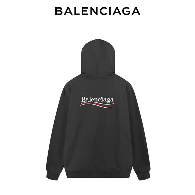 BALENCIAGA巴黎世家經典帽T波浪可樂標衛衣連帽衫 男女同款