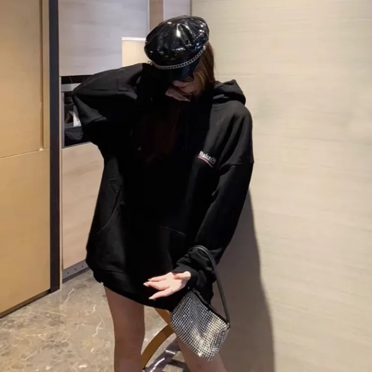 BALENCIAGA巴黎世家經典帽T波浪可樂標衛衣連帽衫 男女同款