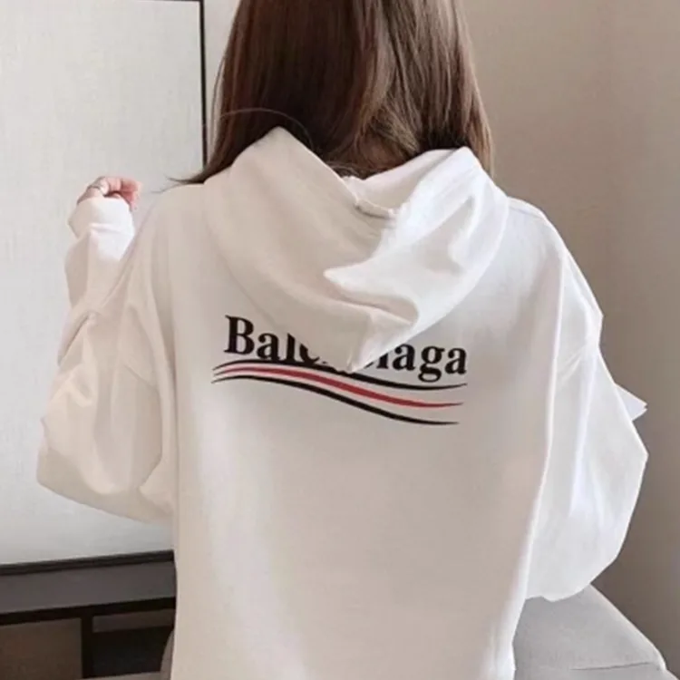 BALENCIAGA巴黎世家經典帽T波浪可樂標衛衣連帽衫 男女同款