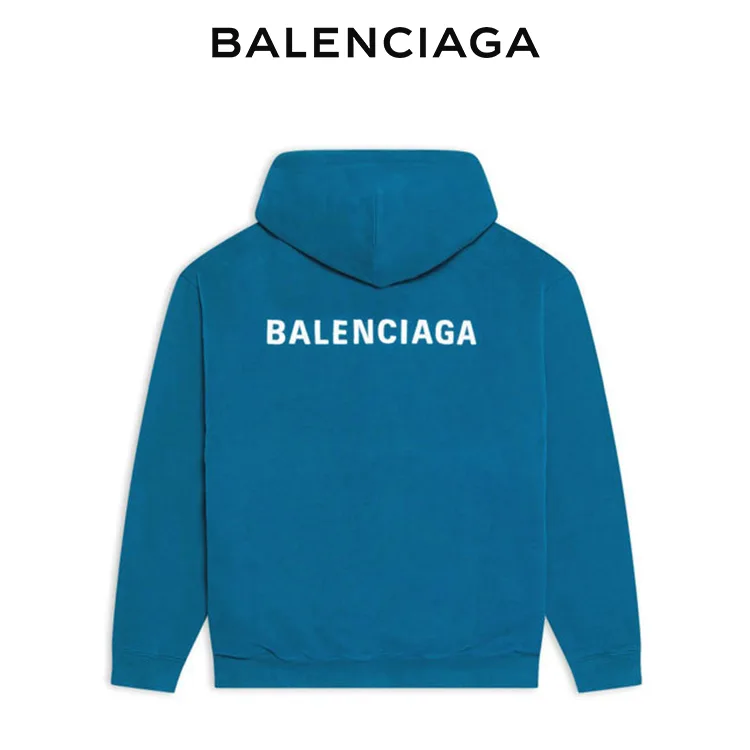 BALENCIAGA巴黎世家前後品牌標識衛衣連帽衫