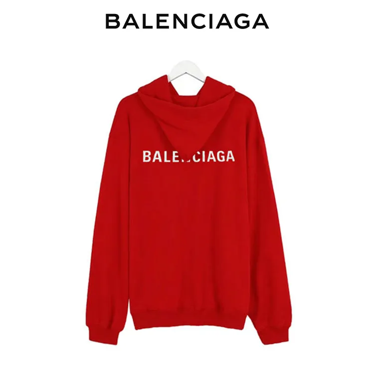 BALENCIAGA巴黎世家前後品牌標識衛衣連帽衫