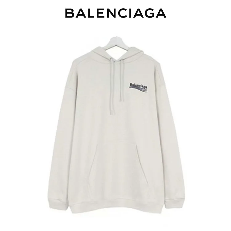 BALENCIAGA巴黎世家經典可樂標波浪字母衛衣連帽衫