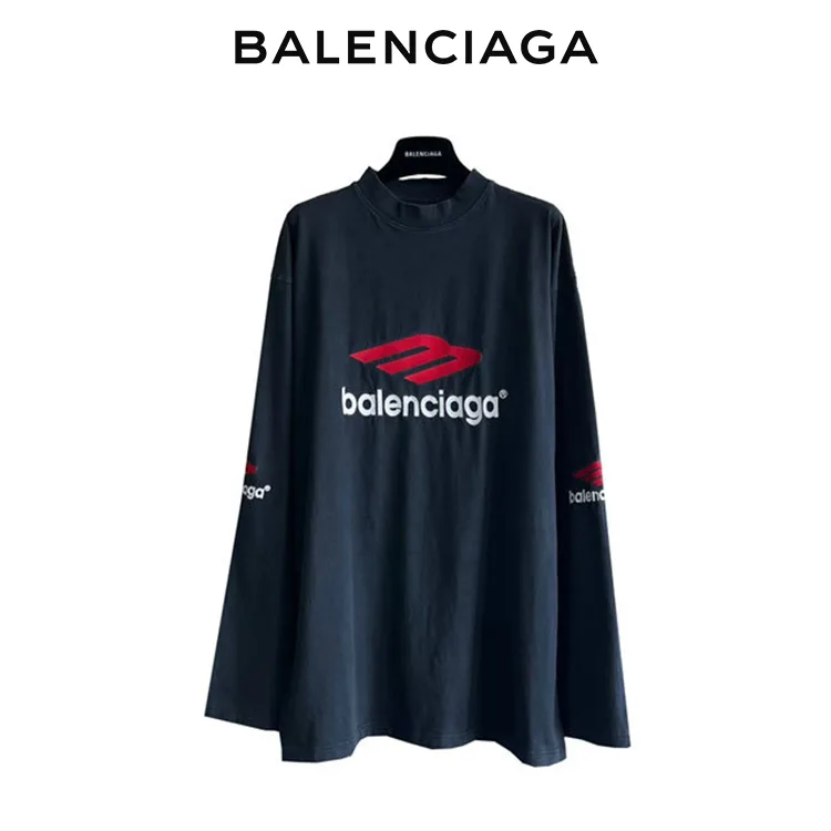 BALENCIAGA巴黎世家3B SPORTS ICON大廓形長袖T恤