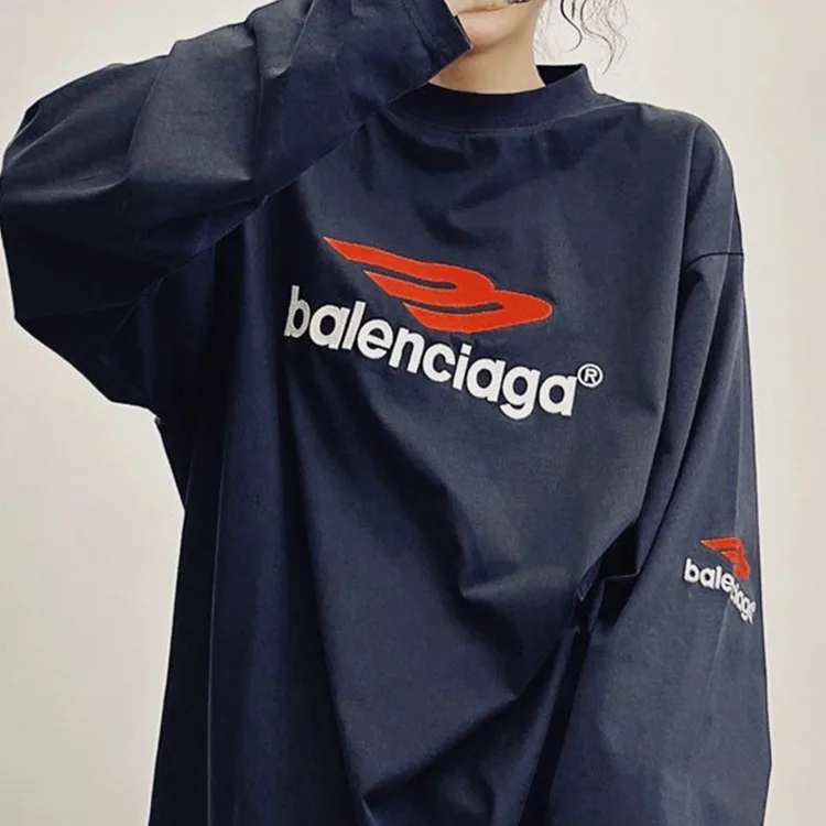 BALENCIAGA巴黎世家3B SPORTS ICON大廓形長袖T恤