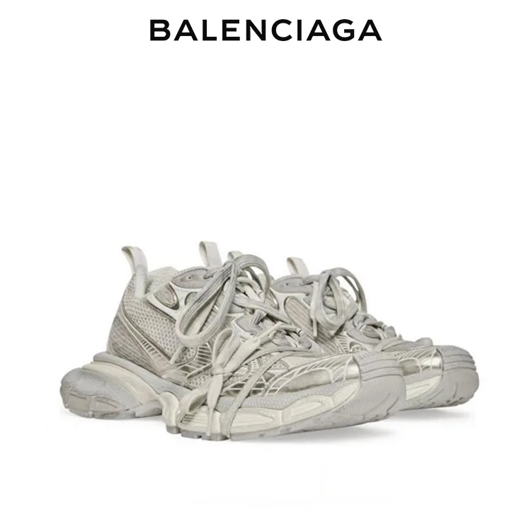 BALENCIAGA RUNNER KITH FOUR.COLOR 女士復古休閒運動鞋 銀灰色