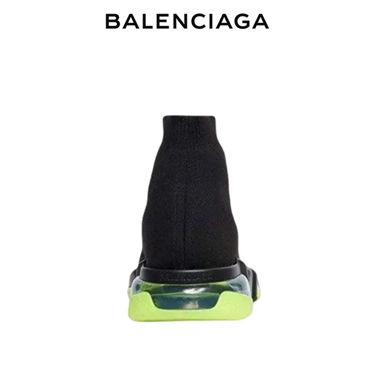 BALENCIAGA巴黎世家SPEED TRAINER男女襪套鞋 黑綠
