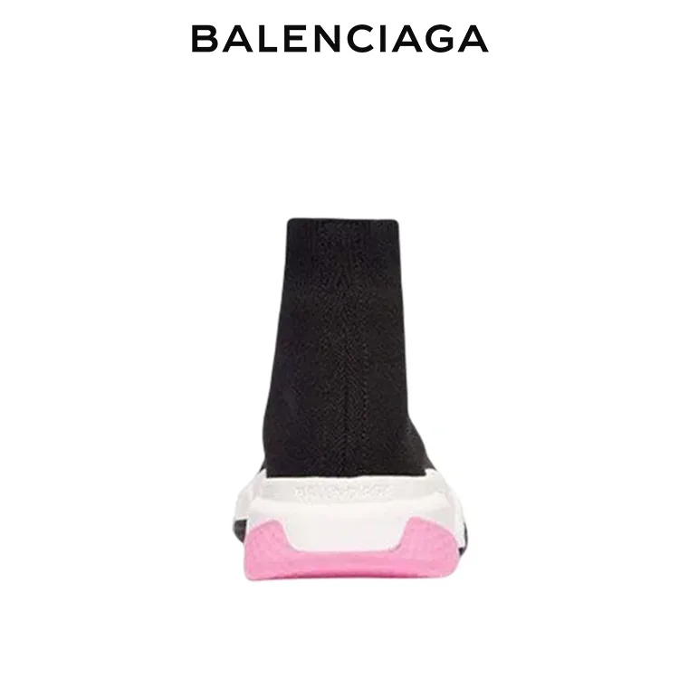 BALENCIAGA巴黎世家SPEED TRAINER女士襪套鞋 黑粉