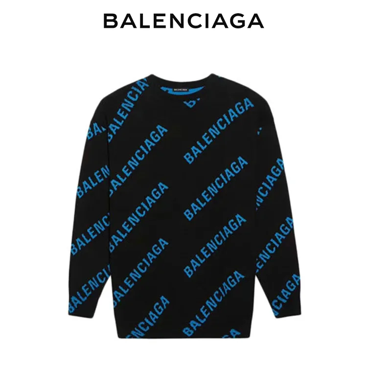BALENCIAGA巴黎世家ALLOVER LOGO針織衫毛衣