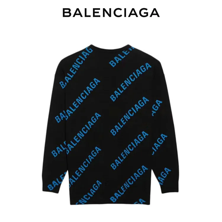 BALENCIAGA巴黎世家ALLOVER LOGO針織衫毛衣