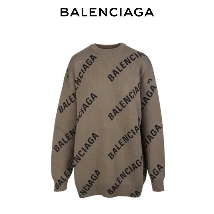 BALENCIAGA巴黎世家ALLOVER LOGO針織衫毛衣