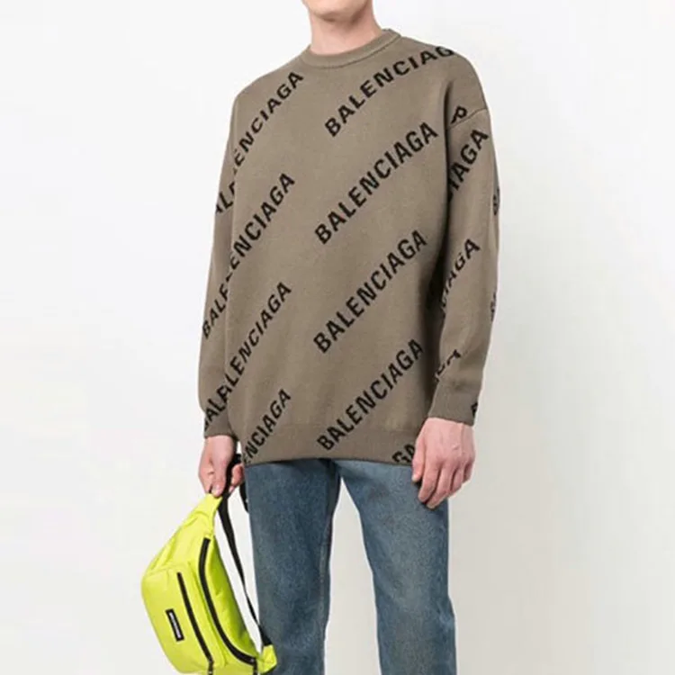 BALENCIAGA巴黎世家ALLOVER LOGO針織衫毛衣