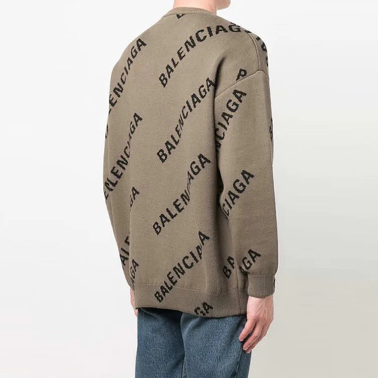 BALENCIAGA巴黎世家ALLOVER LOGO針織衫毛衣