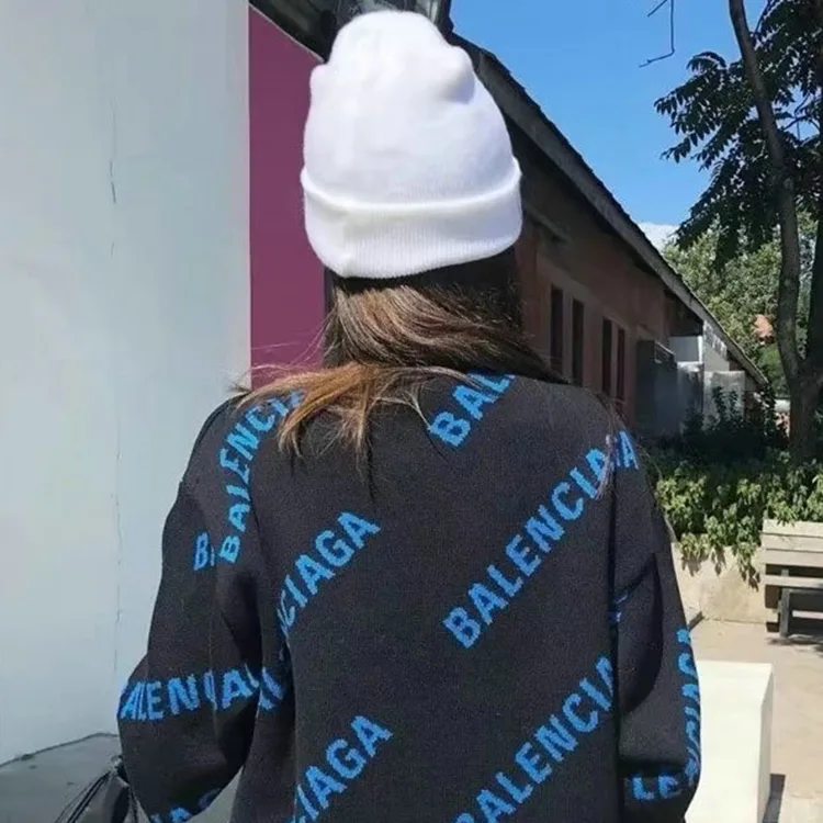 BALENCIAGA巴黎世家ALLOVER LOGO針織衫毛衣