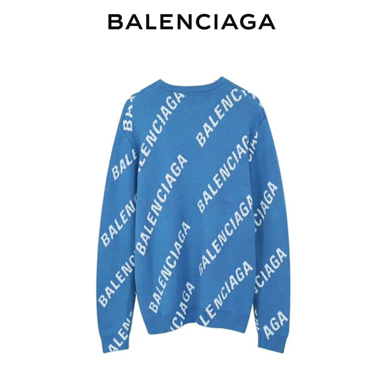 BALENCIAGA巴黎世家ALLOVER LOGO針織衫毛衣