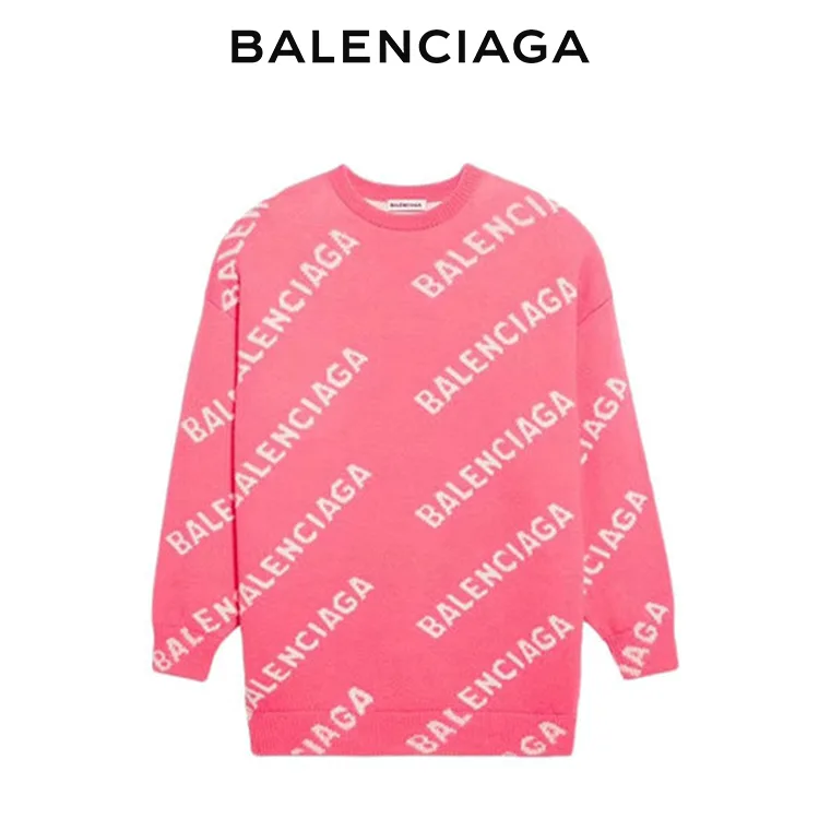 BALENCIAGA巴黎世家ALLOVER LOGO針織衫毛衣
