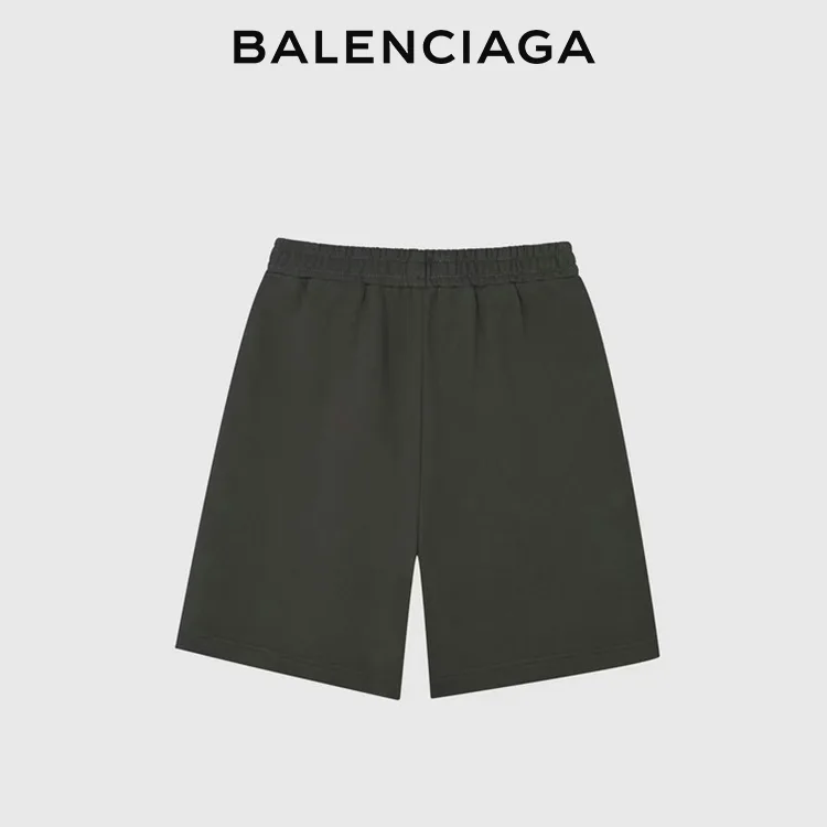 BALENCIAGA巴黎世家POLITICAL CAMPAIGN波浪可樂標字母刺繡短褲五分褲