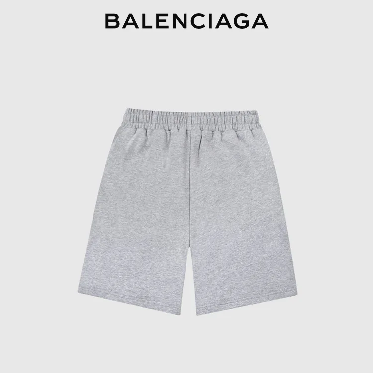 BALENCIAGA巴黎世家POLITICAL CAMPAIGN波浪可樂標字母刺繡短褲五分褲