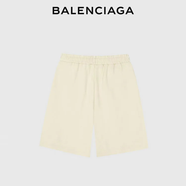 BALENCIAGA巴黎世家POLITICAL CAMPAIGN波浪可樂標字母刺繡短褲五分褲